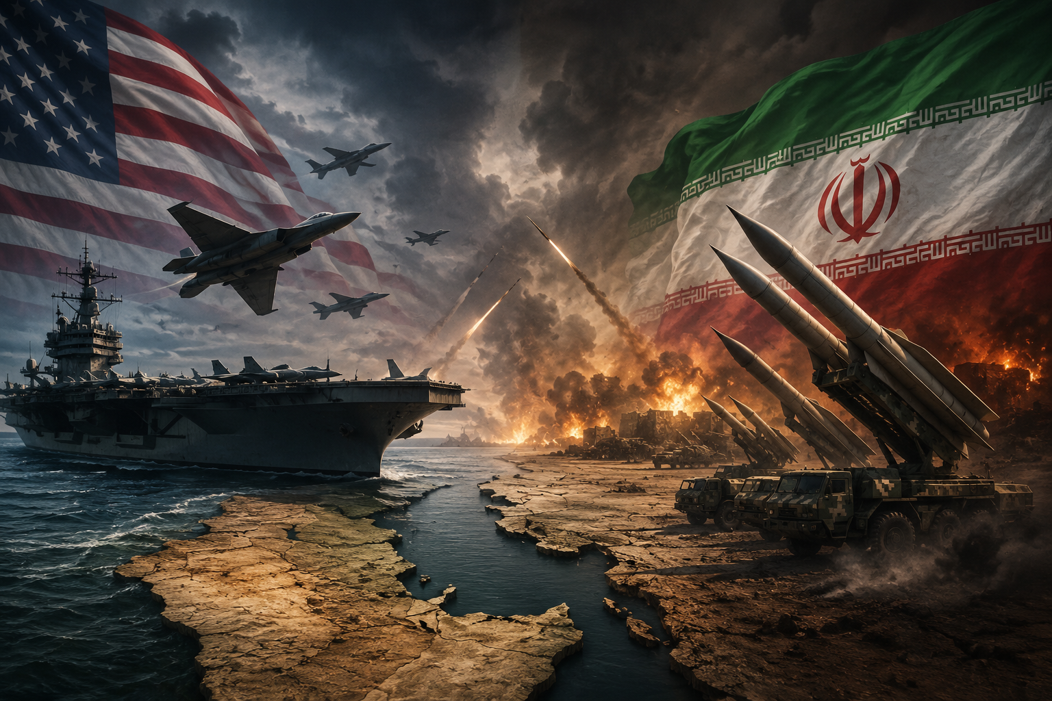 واشنطن وطهران بين الخطاب السياسي المتشدد والردع العسكري: هل تنزلق الأزمة إلى مواجهة عسكرية شاملة؟
